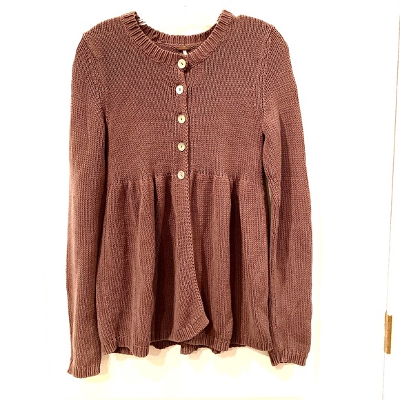 Free People Sweaters - Vintage Free People Grayish Purple Peplum cardigan